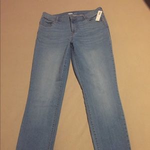 Faded blue skinny jeans